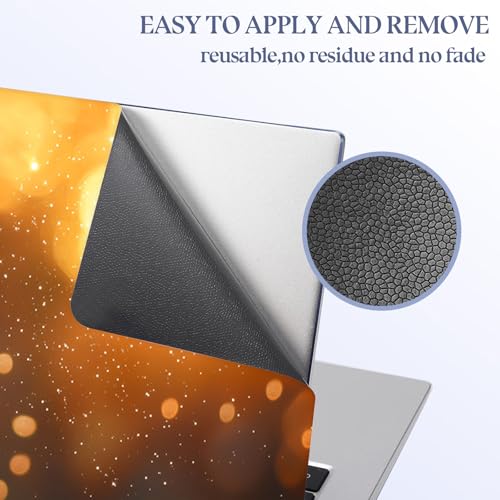 Universal Laptop Skin Sticker Decal,15.6 Inch Laptop Vinyl Cover for 13" 14" 15.6" Laptop,Scratch-Resistant Waterproof Protector Wrap,Reusable with Wrist Pads,Golden Cat Sunset Gaze - color: Golden Cat Sunset Gaze