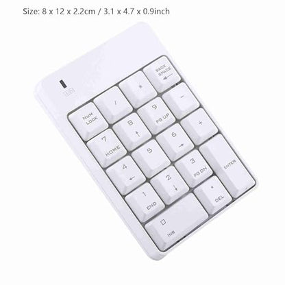 Numeric Keypad, 2.4GHz USB Numpad 18 Key Portable Wireless Number Pad for Laptop PC Computer Excel Data Entry