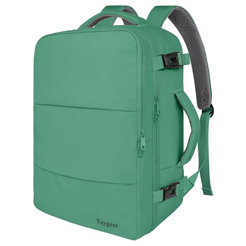 Taygeer Travel Backpack for Women, TSA Friendly Bag for Business Hiking | 40L Airline Approved Carry On Bag with 17.3 inch Laptop Compartment, Backpack Carry On Luggage for friend Gym Sport, Green - color: Peargreen, size: X-Large