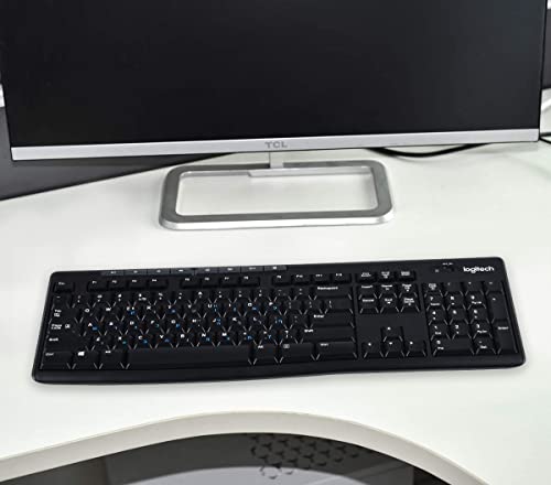 2PCS Hebrew Keyboard Stickers Black Background with Blue Letters Replacement Sticker for PC Computer Laptop Notebook Desktop Keyboards, Matte Vinyl Alphabet -Each Unit: 0.43" x 0.51" - color: Hebrew-Blue/White