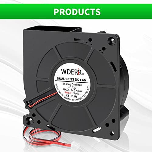 120mm × 32mm Dual Ball 12V Blower Fan Brushless Squirrel Cage Centrifugal Fan for DIY Computer Amplifier Electronics Exhaust Inflatable Projects - style: 12v 2pin