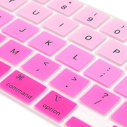 ProElife Keyboard Cover Skin for 2022 MacBook Pro 13.3 inch with Apple M2 Chip & 2021 2020 MacBook Pro 13 inch with M1 Chip (Model: A2338) Accessory Ultra Thin Silicone Keyboard Cover (Ombre Pink) | Ultra Thin (0.26 mm), Silicone Protective Skin, Dust-pro