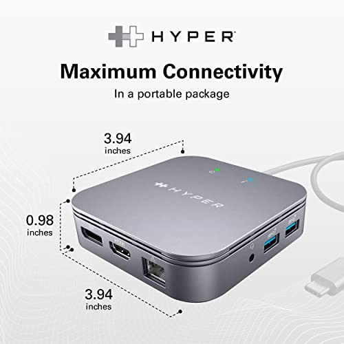 HyperDrive USB-C & Thunderbolt 4 Dual Monitor Dock - 4K60Hz HDMI Thunderbolt Docking Station -7-in-1 Dock - Slim, Portable, Powerful - style: 7-in-1