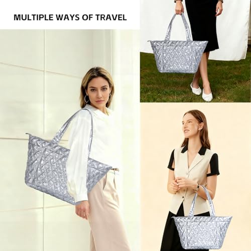 BUG Lightweight Women Laptop Tote Bag for Work, Casual Handbag for Travel Beach College Teacher - color: Sliver