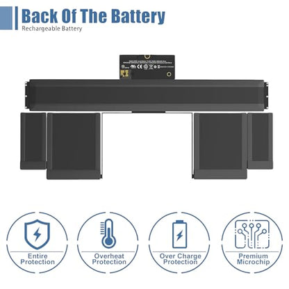 A1437 Laptop Battery for Apple Late 2012 Early 2013 MacBook Pro 13-inch Retina A1425 EMC 2557 EMC 2672 Battery MacBook Pro 13" A1425 Battery 11.21V 74Wh - size: 11.62*5.82*0.34 inch A1437