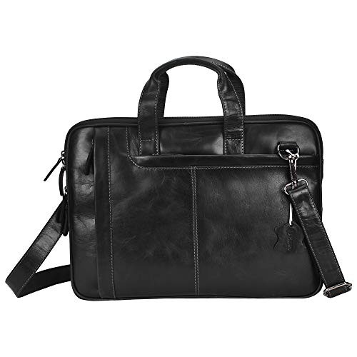 Pitaara Genuine Leather Messenger Laptop Bag For Men And Women, Fits Laptop Size 16"