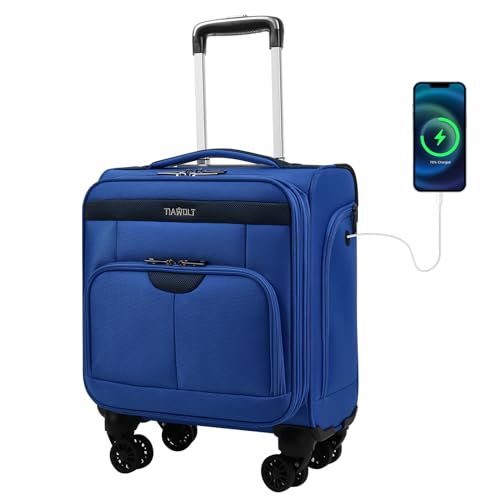 16 Inch Underseat Carry on Luggage With Wheels Weekender Overnight Business Travel Bag Suit cases Mini Suitcases with Wheels Under Seat Bag for Airlines,Blue - color: Blue, size: Underseat 16 inch
