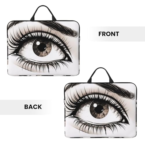 14 Inch Laptop Sleeve Case Waterproof Lightweight Laptop Case BagsEyelash Travel Laptop Bag With Handle For Women Men