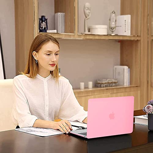 MOSISO Compatible with MacBook Air 13 inch Case 2022 2021 2020 2019 2018 Release A2337 M1 A2179 A1932 Touch ID, Plastic Hard Shell Cover Compatible with MacBook Air 13.3 inch Case, Pink - color: Pink