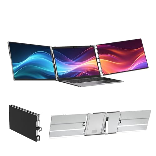 15-Inch FHD 60Hz 100% sRGB Dual Portable Monitor Extender | For 13.3–16”Laptops,Plug and Play,Aluminum alloy casing,USB-C & H/D Interface，Suitable for Work,Travel and Commuting,Gaming - size: 15-inch