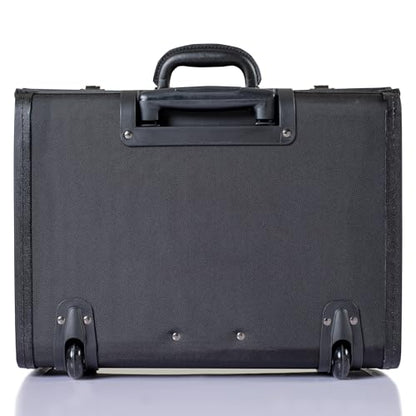 HAMMER ANVIL 19 Wheeled Briefcase Rolling Case Sales Sample Pilot Lawyer Attache - color: Black Ballistic Nylon