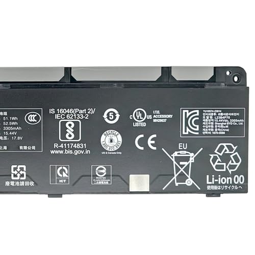 L23B4P70 Battery 52.5Wh 3400mAh Replacement for Lenovo Thinkpad T14 Gen 6 / Gen 5 / ThinkPad P14s Gen 5/6 21ME Series 5B11H56417 L23D4P71 L23C4P73 L23M4P72 SB11H56316 5B11H56415 15.48V 4-Cell