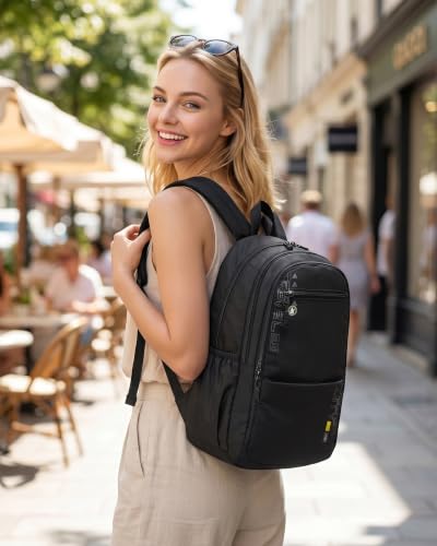 Airlines Personal Item Bag 17x10x9 Travel Backpack Carry On Flight Approved Lightweight Causal Bookbag for College (Gery) - color: Grey