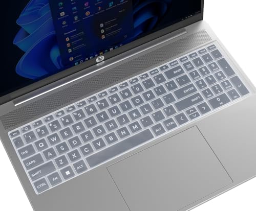 Keyboard Cover Skin for HP OmniBook 5 AI 16" 16-ba 16-af 16-ag 16-bc Laptop 16t-ba100 16t-af100 16z-ag100 16-bc1047nr (NOT for OmniBook 7 16-ay 16-az/OmniBook 5 16-fb 14-he 14-fp Series)-Clear - color: Clear, size: With Numeric Keypad