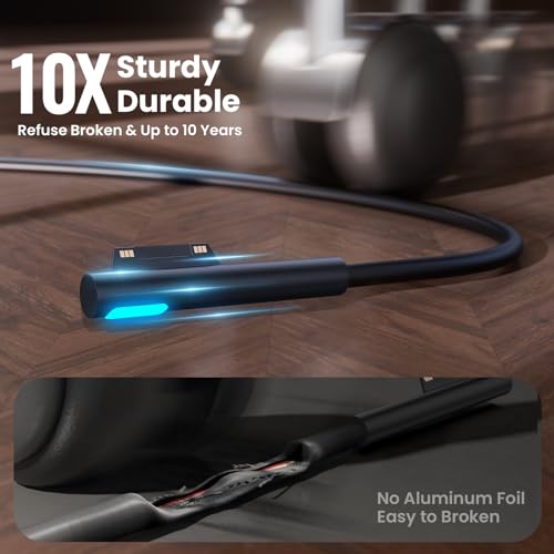 102W Surface Book 2 Charger - Fast Charging with USB Port for SurfaceBook 1, Book 2, Microsoft Surface Pro 3-9, Windows Surface Laptop 1-6, Surface Go Series