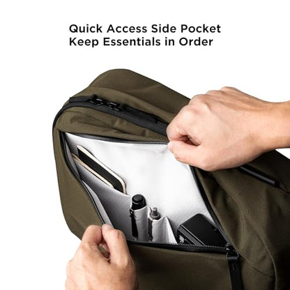 ALPAKA Metro Backpack 12L Compact Laptop Backpack Army Green | Laptop Sleeve Fits 14-inch Laptop, Internal Water Bottle pocket for Men and Women, Weatherproof Fabric Axoflux 300D - color: Army Green-axoflux 300d