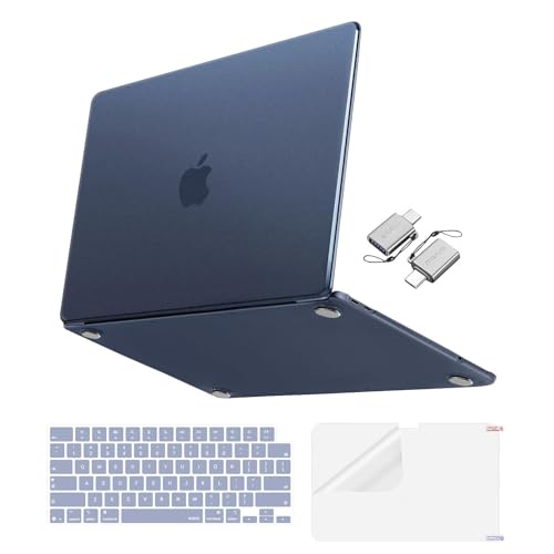 MOSISO Compatible with MacBook Neo Case 13 inch 2026 A3404 A18 Pro Chip | 4 in 1 Kit Ultra-Thin Exact-Fit Scratches&Fingerprints Resistant Protective Hard Shell Matte Case Cover, Indigo Clear - color: Indigo Clear