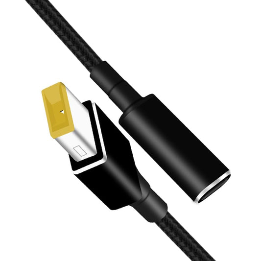 USB C to Slim Laptop Charging Adapter Female Type C to DC 0.8ft Cable 100W PD Power Charger Supply Cord Compatible with Lenovo Yoga Ideapad Legion T470s T470 T460s T450 ThinkPad X1 (Square ThinkPad) - size: Square for ThinkPad