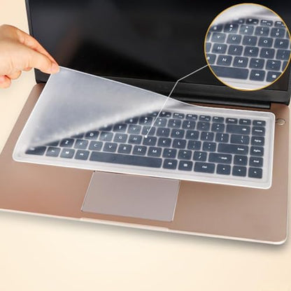 Universal Keyboard Cover for 13.3" 14" inch Laptop Notebook Ultra Thin Silicone Waterproof Dustproof Keyboard Protector Skin, Clear (Size:12.2" x 5.07")
