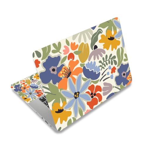 DINKY Laptop Notebook Skin Sticker Soft Cover Decal Fits 13 13.3 14 15 15.4 15.6 inch Laptop Protector Netbook PC, Easy to Apply and Remove (Colorful Abstract Flowers) - color: Colorful Abstract Flowers