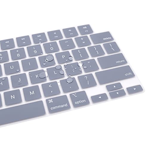 Se7enline Compatible with MacBook Keyboard Cover Skin for Mac Neo & Air 13/15 & Pro 14/16 inch (M5 M4 M3 M2 M1 A18) 2026/2025/2024/2023/2022/2021 Silicone Waterproof Dustproof Durable,Lavender Gray - color: Lavender Gray