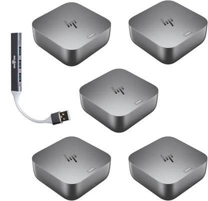 HP 180W G6 Thunderbolt 4 UltraUniversal Thunderbolt/USB-C Docking Station | Bundle w/DKZ Hub, Single Cable for Charging, Data Transfers to Any Brand Laptop 9X481UT#ABA-5Pack - size: 5 Pack