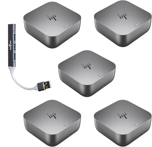 HP Thunderbolt 4 Ultra 180W G6 Universal Thunderbolt/USB-C Docking Station | Bundle w/DKZ Hub 9X481UT#ABA (Data Transfers to Any Brand Laptop, Single Cable for Charging)-5Pack - size: 5 Pack, style: 180W G6