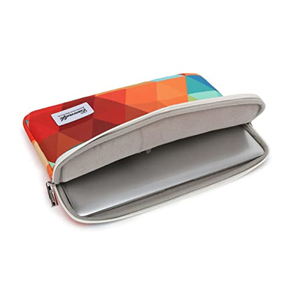 Canvaslife Rainbow Peacock Pattern 13 inch Canvas Laptop Sleeve with Pocket 13 inch 13.3 inch Laptop 13 case13 Sleeve - color: Rainbow, size: 13 inch/13.3 inch