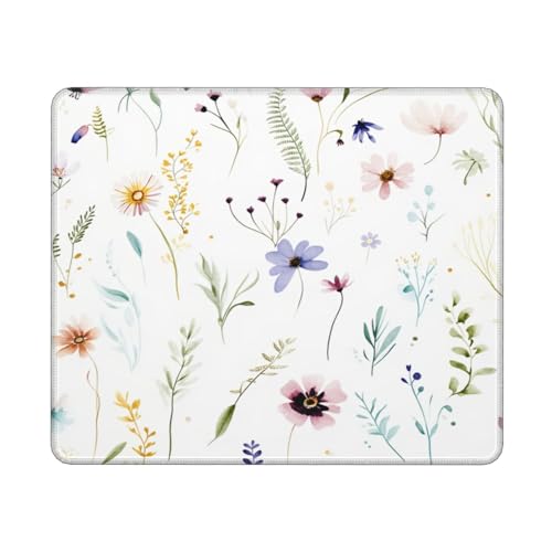 Beautiful Flowers and Plants Gaming Computer Keyboard Cute Mouse Pad with Anti-fray Stitching, Premium-Textured Alfombrilla para Mouse with Non-Slip Rubber Base, 10 x 12 inch - color: Beautiful Flowers and Plants
