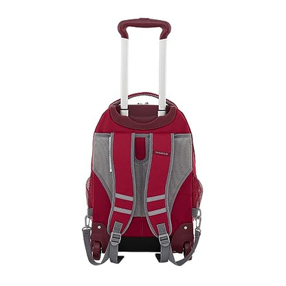Travelers Club 20" Rolling Backpack with Laptop Compartment, Red - color: Red, size: 20 Inch