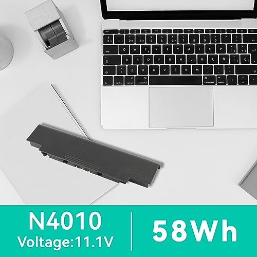 J1KND 11.1V 58Wh Laptop Battery for Dell Vostro 3550 3450 1440 3750 Inspiron N7010 N7110 N5010 N5110 N5030 N5040 N5050 3520 N4010 N4110 N4050 M5010 3420 M5030 M5040 M5110 M4110 JlKND TKV2V 4T7JN WT2P4 - size: 7.28*3.12*0.94inch N4010