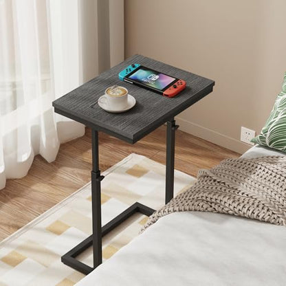TUTOTAK End Table, Side Table, Tall Couch Table, Sofa Table | for Living Room, Bedroom, Black TB01BK083P - color: Black, size: 1 Pack, style: Large