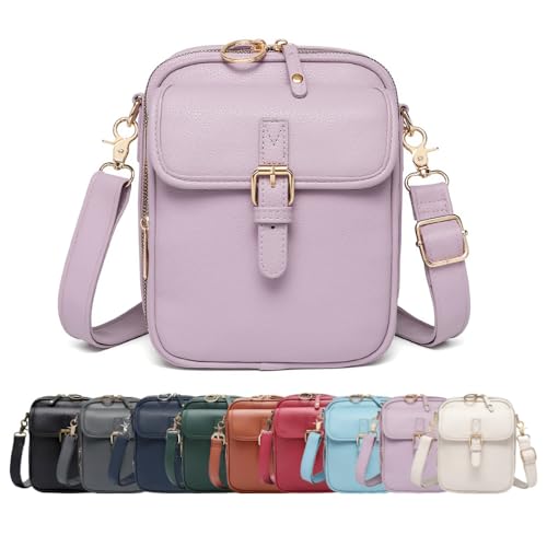 Vintage Large Capacity Messenger Bag, 2025 Upgrade Double Layer Large Capacity Messenger Bag, for Work, Travel, or Daily Use - color: Purple