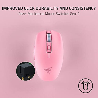 Razer Orochi V2 Mobile Wireless Gaming Mouse, 60g Lightweight, Pink - color: Quartz Pink