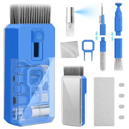 Keyboard Cleaner & Laptop Cleaning Kit, All-in-1 for Computer PC, SkyBlue | Electronics Deep Cleaning Reusable Brush Tool, Screen-Safe Spray, for iPhone iPad Macbook Airpod Camera, Gaming Accessories - color: SkyBlue