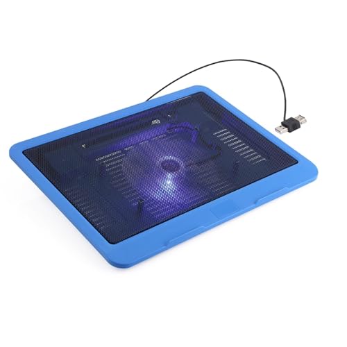 Laptop Cooler Cooling Pad, Laptop Cooler USB Powered Laptop Cooling Fan Stand Portable Ultra Slim Gaming Laptop Cooler Notebook Gaming Fan Cooling Pad for 14 Inch Below Notebook Laptop, Blue