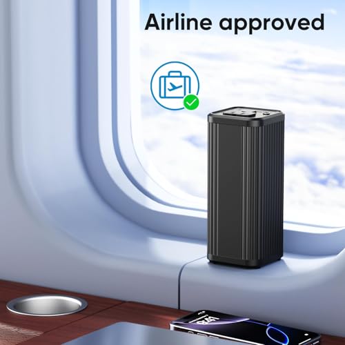 Laptop computer with AC power interface, 100W Type-C PD 65W fast charging type, featuring input and output functions, 2 USB-A outputs (QC3.0 18W), suitable for business travel and outdoor activities.