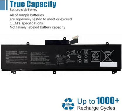 C41N1837 Laptop Battery Replacement for Asus ROG Zephyrus GA502DU GA502GU GU502DU GU502GU GU502GV GU532GU GU532GV GX502GV GX502GW Series Notebook 0B200-03380100 - size: 11.29*3.57*0.33 inch C41N1837