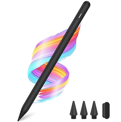 Stylus Pen for Apple iPad A16/11th 2026-2018 iPad Pencil A16/11/10/9/8/7/6,Air 11"/13" M4/M3/M2/5th-3rd,Pro 13"/11"/M4/12.9",Mini A17 Pro/6/5th Stylus Palm Rejection Tilt Sensitivity Fast Charge-Black - color: Black, size: 1pack
