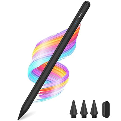 Stylus Pen for Apple iPad A16/11th 2026-2018 iPad Pencil A16/11/10/9/8/7/6,Air 11"/13" M4/M3/M2/5th-3rd,Pro 13"/11"/M4/12.9",Mini A17 Pro/6/5th Stylus Palm Rejection Tilt Sensitivity Fast Charge-Black - color: Black, size: 1pack