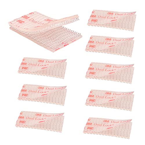 3M Dual Lock 1in x 2in 8pcs, EZ Pass Holder/IPass/IZoom/Sunpass, Adhesive Mounting Strips Clear Fastener - size: Clear 1in x 2in x 8pcs