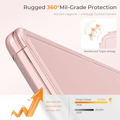 EooCoo Reinforced Anti-Crack Case for MacBook Air 13 inch,M5-M2 2026-2022 | True-to-Device Matte Texture, Anti-Fingerprint, Perfect Fit, Hard Shell Laptop Cover for MacBook Air 13.6 inch - color: Pink