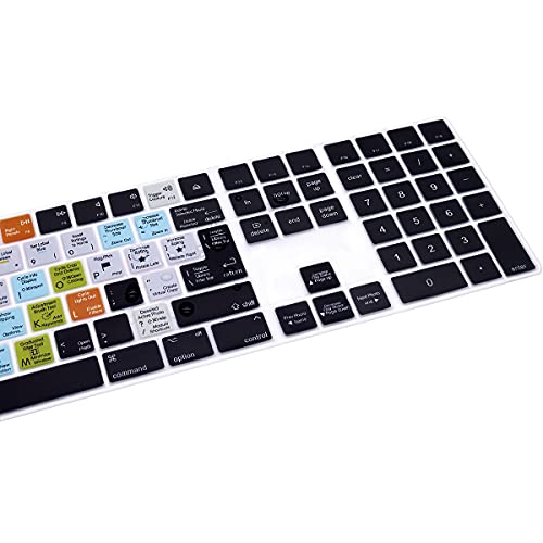 Lightroom Keyboard Cover for Apple iMac Magic Wireless Keyboard A1843 | US&EU Layout,Soft Silicone,Protective Skin,with Numeric Keypad MQ052LL/A,2017, Washable&Reusable,Full Protection,Precise Fit - color: Lightroom