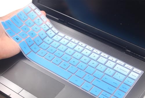 Keyboard Skin Compatible with HP Pavilion x360 14" Touch-Screen Laptop 14M-BA/BF/BW/CD/DH Series 14-DH2075NR, HP 14" 14-BA/BF/CM/CF/CE/BW/FQ/DQ/DK/DH/DS/DG/DF Series Laptop (Gradient Blue) - color: Gradient Blue