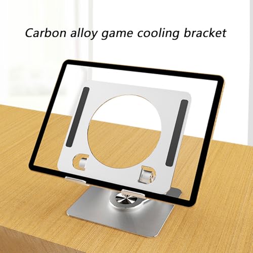 Portable Adjustable Laptop Holder 360 Degree Rotation Enhanced Cooling Travel Laptop Rack - color: Gray