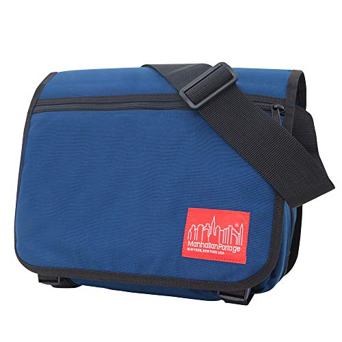 Manhattan Portage Europa Messenger Bag (SM) Expandable With Laptop Sleeve Water Resistant Luggage Attachment 1000D Cordura For Work College Travel (Navy) - color: Navy, size: Small