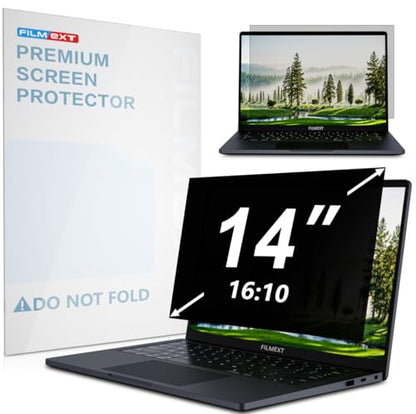 FILMEXT 14 Inch Laptop Privacy Screen, 16:10 Aspect Ratio | Compatible with Lenovo Hp Dell Acer Asus Thinkpad Envy Xps, Removable Laptop Screen Privacy Anti Spy Anti-Blue Light Filter - size: Privacy 14-16:10
