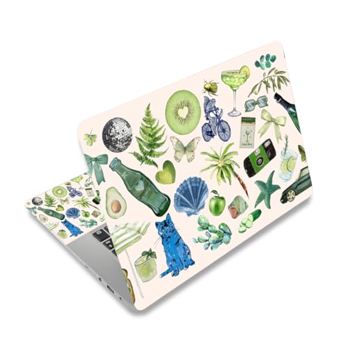 15 15.4 15.6 13 13.3 14 12 12.1 in Skin Laptop Sticker Decal, Netbook Skins for Notebook Tablet PC, Universal Vinyl Laptop Decor Cover, Art Protector Easy to Apple I Green Theme Stickers - color: Green Theme Stickers