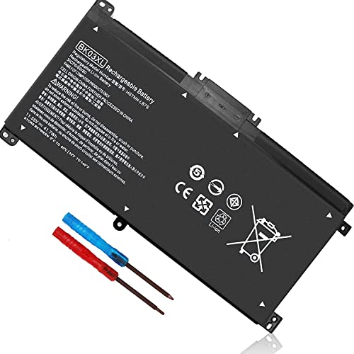 916811-855 hp battery, BK03XL Battery for HP Pavilion X360 14m-ba1xx 14-ba2xx 14m-ba0xx 14-ba0xx 14-ba1x 14-ba253cl 14m-ba011dx 14m-ba114dx 14m-ba013dx 14-ba125cl 14m-ba015dx 14-ba051cl 916366-421 - size: 7.35 x 3.5 x 0.5 inches BK03XL BATTERY