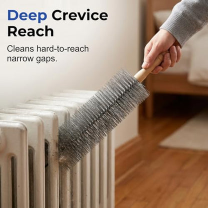 Fan Cleaning Brush, 2026 New Bendable Microfiber Head Dusting Brushes, Reusable Fan Cleaner Brush Dust Remover for Electric Fans, Air Conditioning, Car Vents and Blind，Grey：43cm - color: Gray, size: 43cm